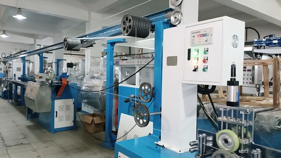 เครื่องทําเคเบิลเครือข่าย 50+35 PLC การควบคุมสาย Extrusion Line