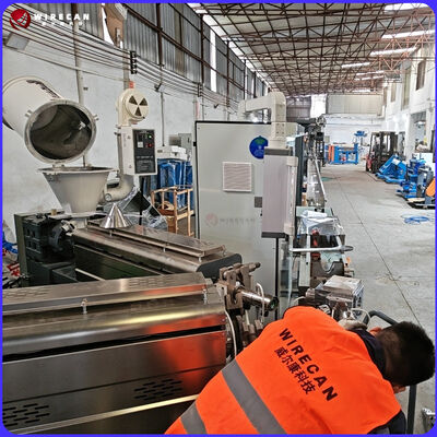 GF-80+60+50mm PLC การควบคุมสาย extrusion สายสําหรับการผลิตสายอาคาร