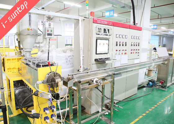 สายการผลิตสายไฟเบอร์ออปติกดูเพล็กซ์ 190m / นาทีสำหรับ FTTH Drop Cable