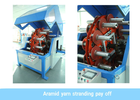 สายการผลิตสายไฟเบอร์ออปติก 120mpm Breakout Cage Stranding Type