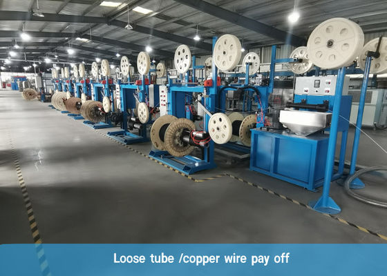 1200/12 1800rpm สายการผลิตสายไฟเบอร์ออปติกสำหรับ SZ Stranding