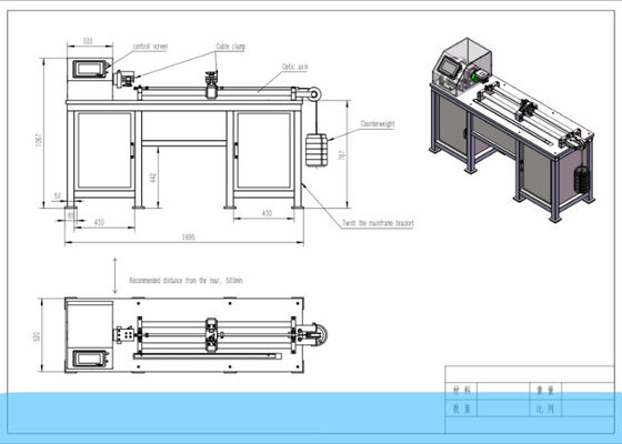 IEC60794-1-2 เครื่องทดสอบแรงบิด 5 ครั้ง / นาทีอุปกรณ์ทดสอบสายไฟเบอร์ออปติก