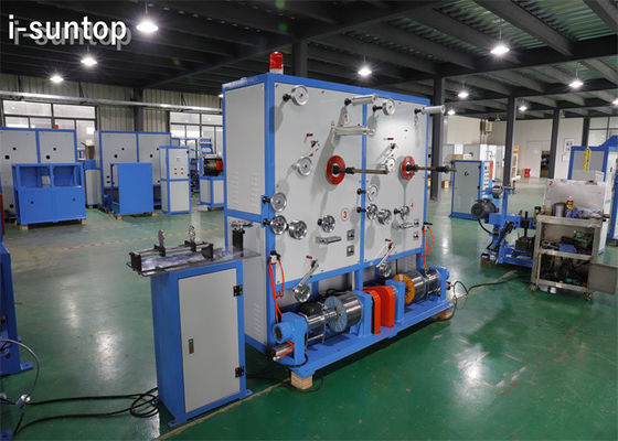 1-12 Cores FTTH Outdoor Indoor Drop Cable เครื่องผลิต