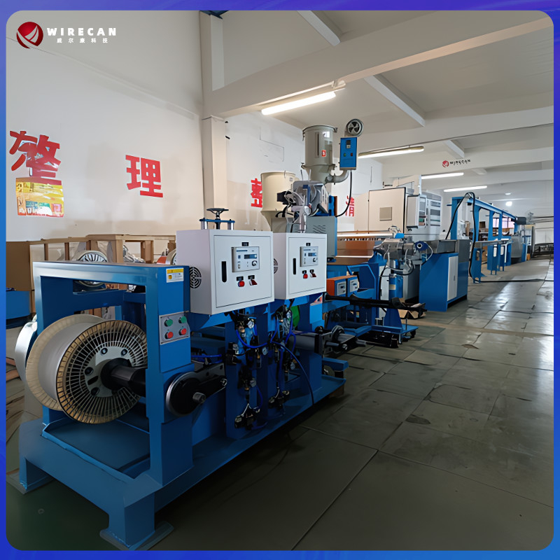 φ90mm+φ50mm สายและสายไฟฟ้าความเร็วสูง แจ็คเก็ตพลังงาน PVC PE Extrusion Machine