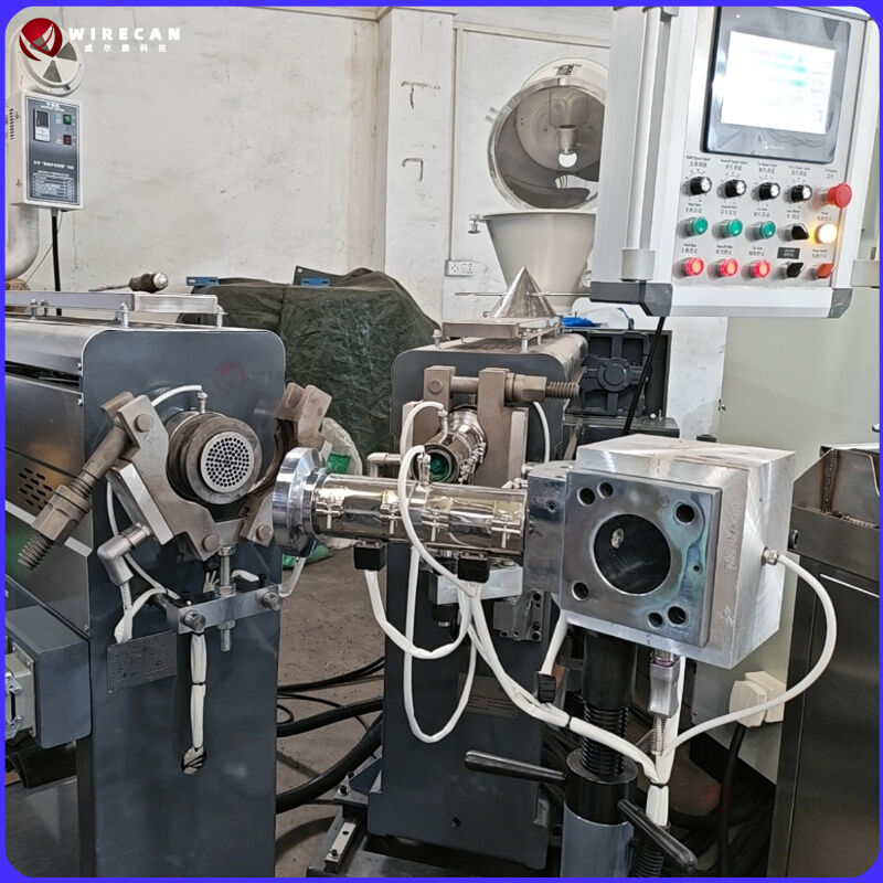 GF-80+60+50mm PLC การควบคุมสาย extrusion สายสําหรับการผลิตสายอาคาร