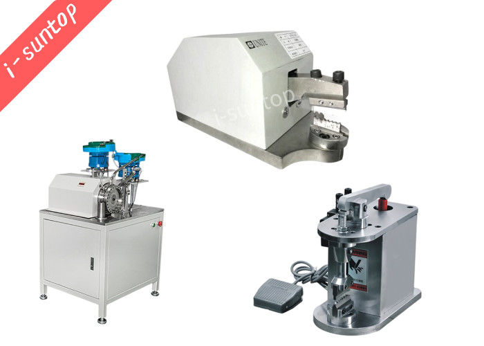 FC Interface 6000pcs / Hr Ferrule Crimping Machine เครื่องทำสายไฟเบอร์ออปติก